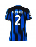 Inter Milan Denzel Dumfries #2 Domácí Dres pro Dámské 2023-24 Krátký Rukáv